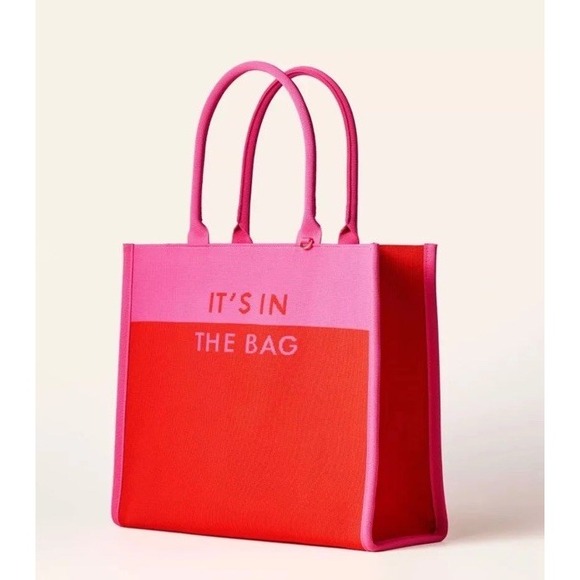 Colorblock Knit Tote - kate spade new york x Target Pink/Red "It's In The Bag" - Picture 2 of 6
